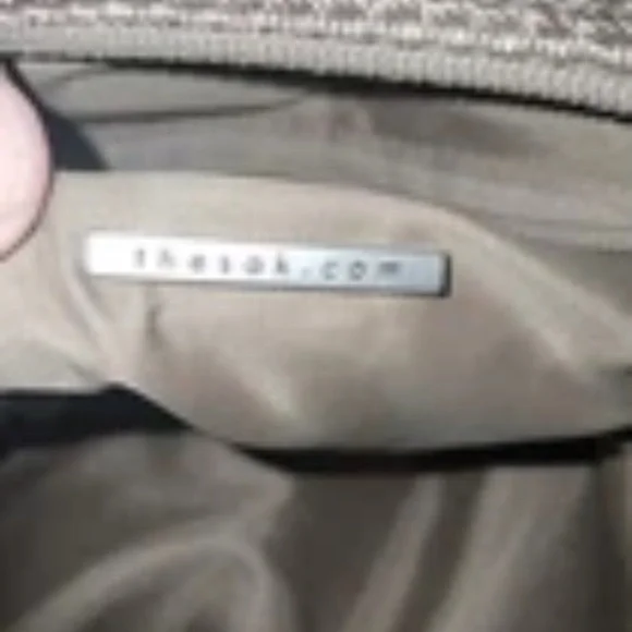 The Sak Beige Crochet Shoulder Bag Tan Knit Purse Zip Top Lined - Picture 5 of 6